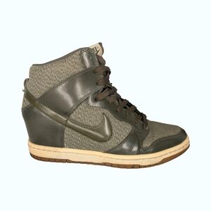 Nike Dunk Sky High Hidden Wedge Sneakers, Green, Size 8.5